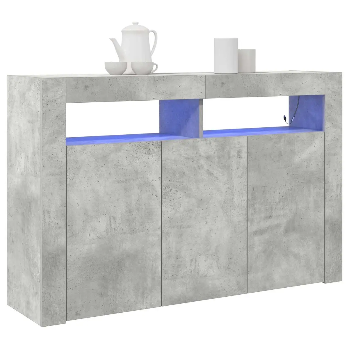 Grey Storage Sideboard with LED Lighting