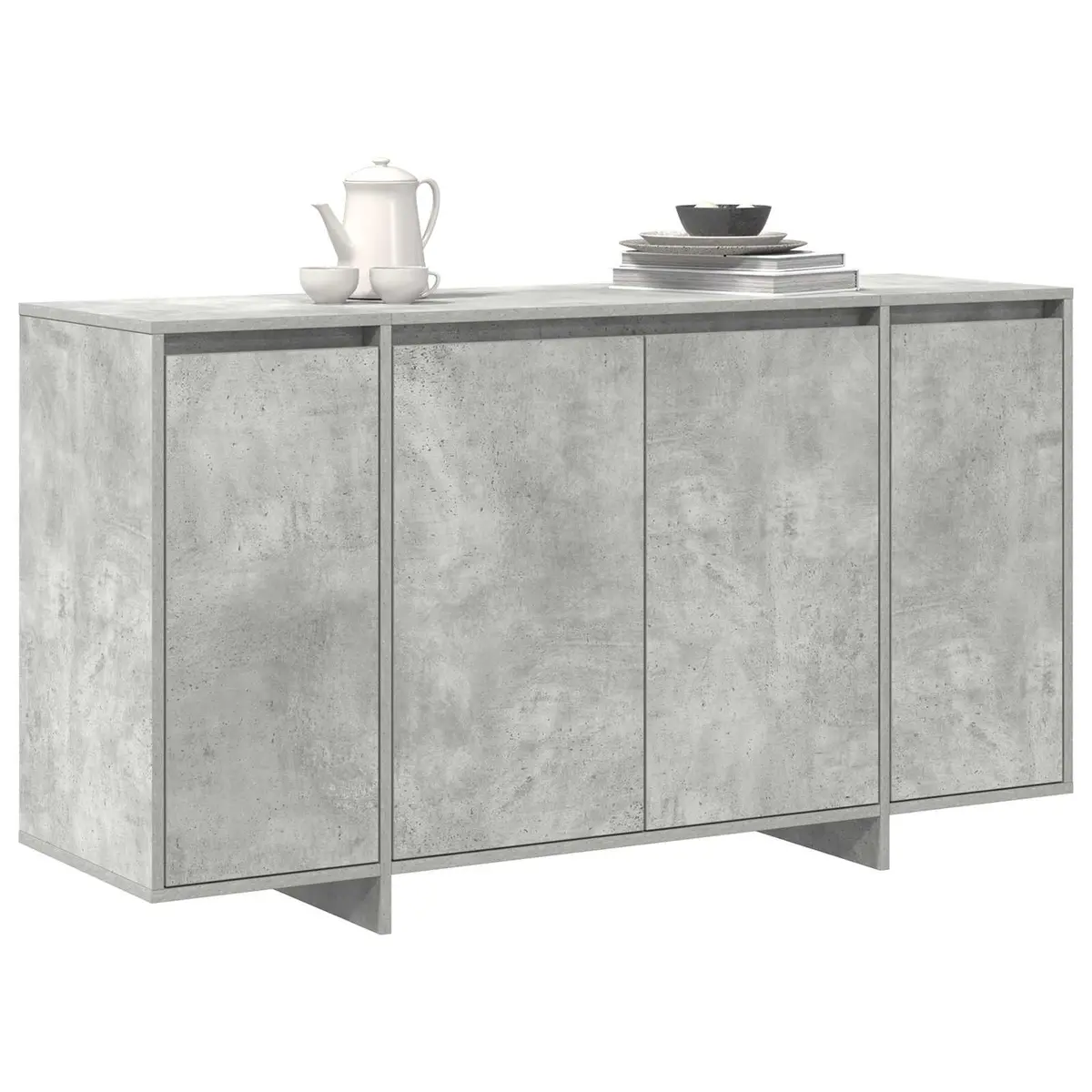 Sideboard Grey Minimalist 135 x 41 x 75 cm Engineered Wood