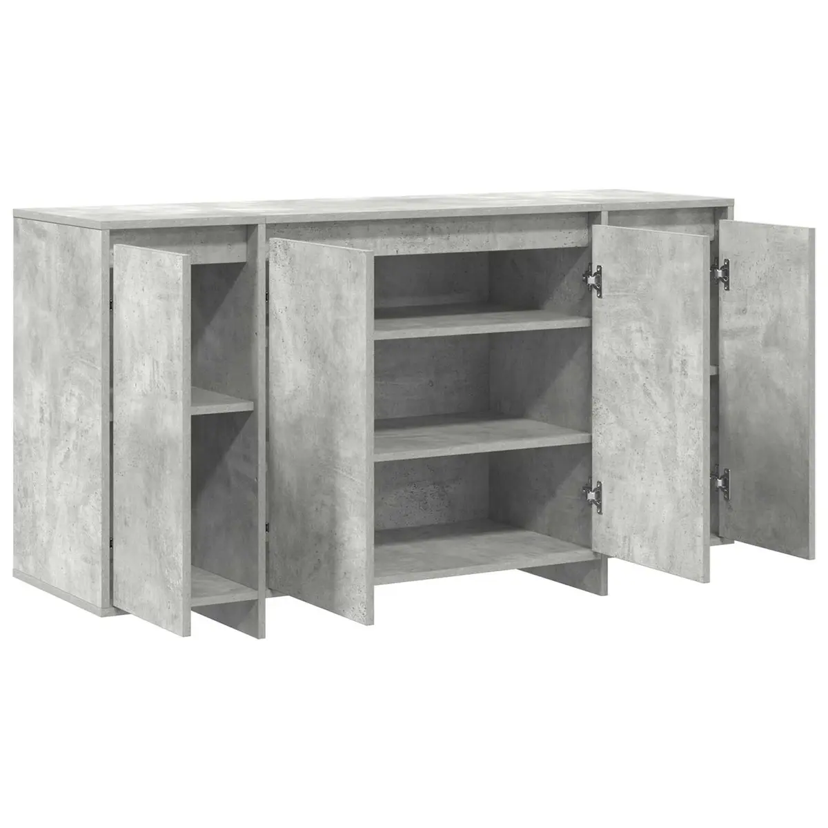 Sideboard Grey Minimalist 135 x 41 x 75 cm Engineered Wood