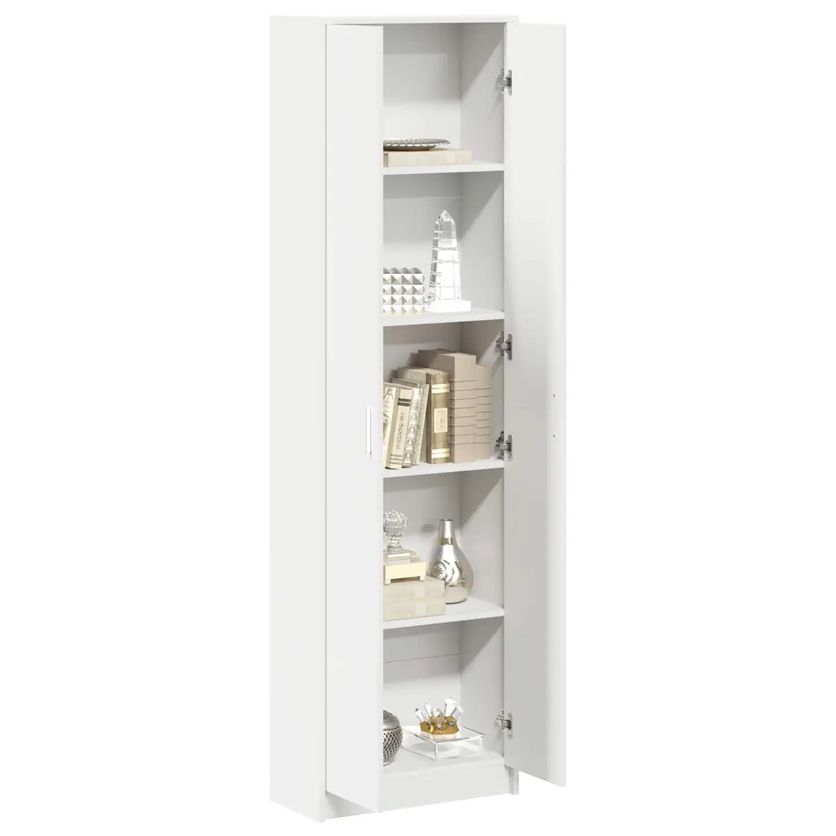 White Wardrobe with Shelf Storage Cabinet 55x25x189cm Engineered Wood
