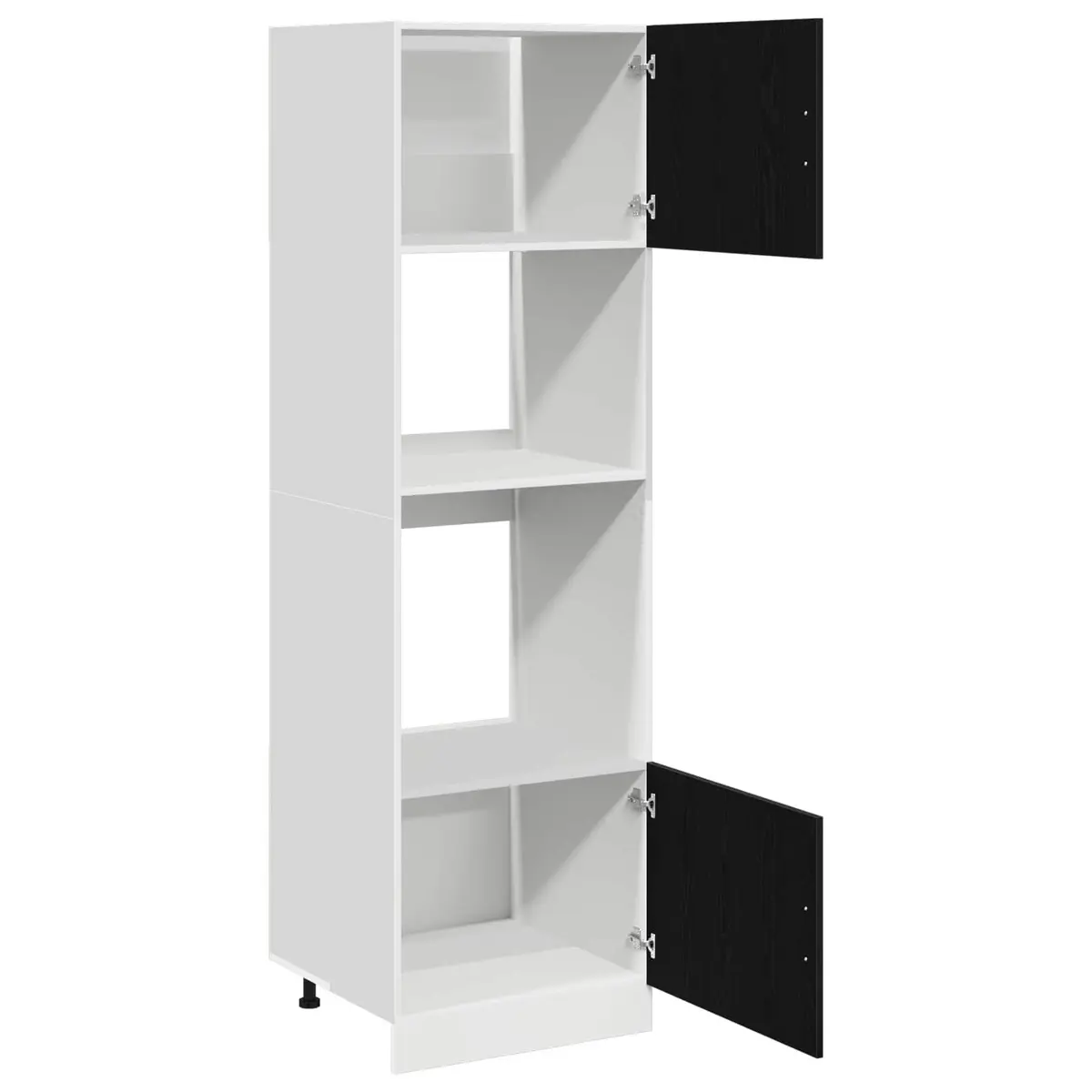 Hanging Cabinet Black Oak Modern 60x57x207cm Engineered Wood