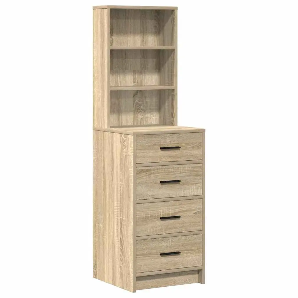 Brown Dressing Table with Mirror and Lights