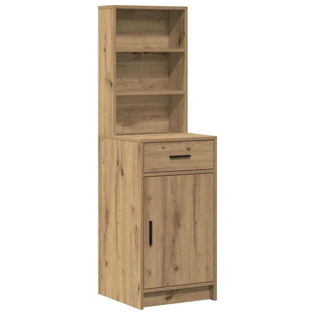 Brown Dressing Table with LED Mirror and Drawers