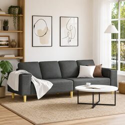 Dark Grey Polyester Sofa for Modern Living Rooms 250cm