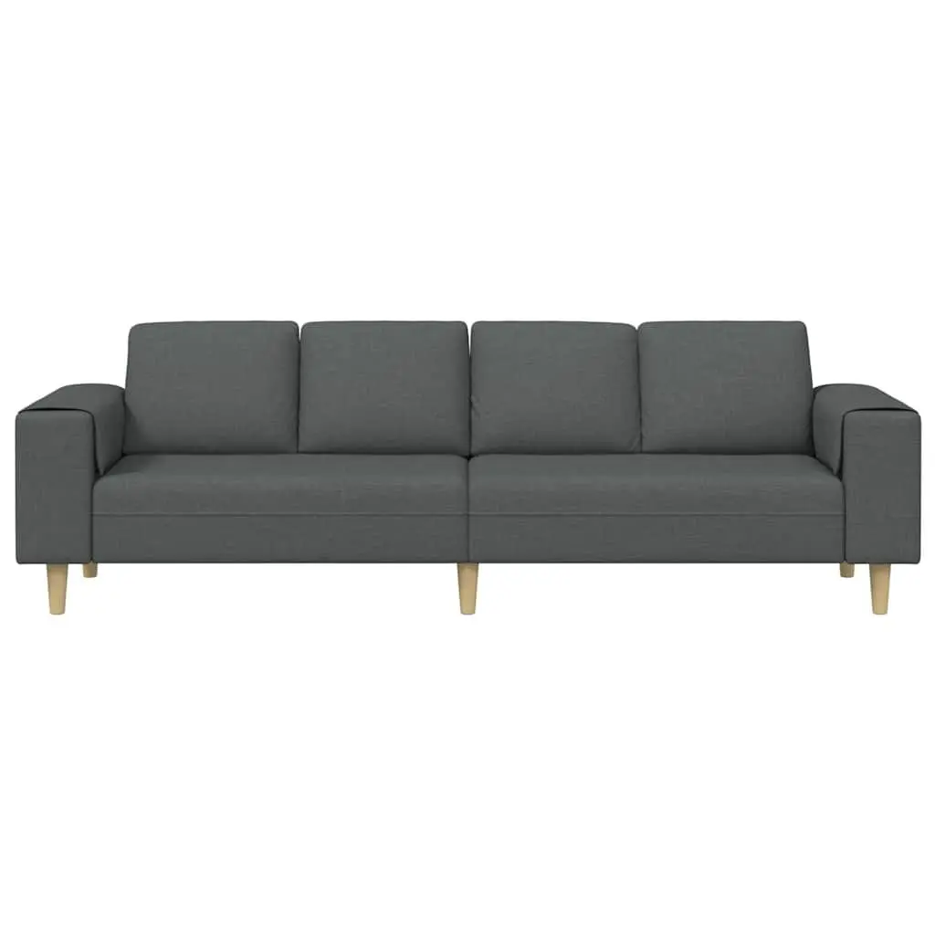 Sofa Modern Dark Grey 250cm Polyester