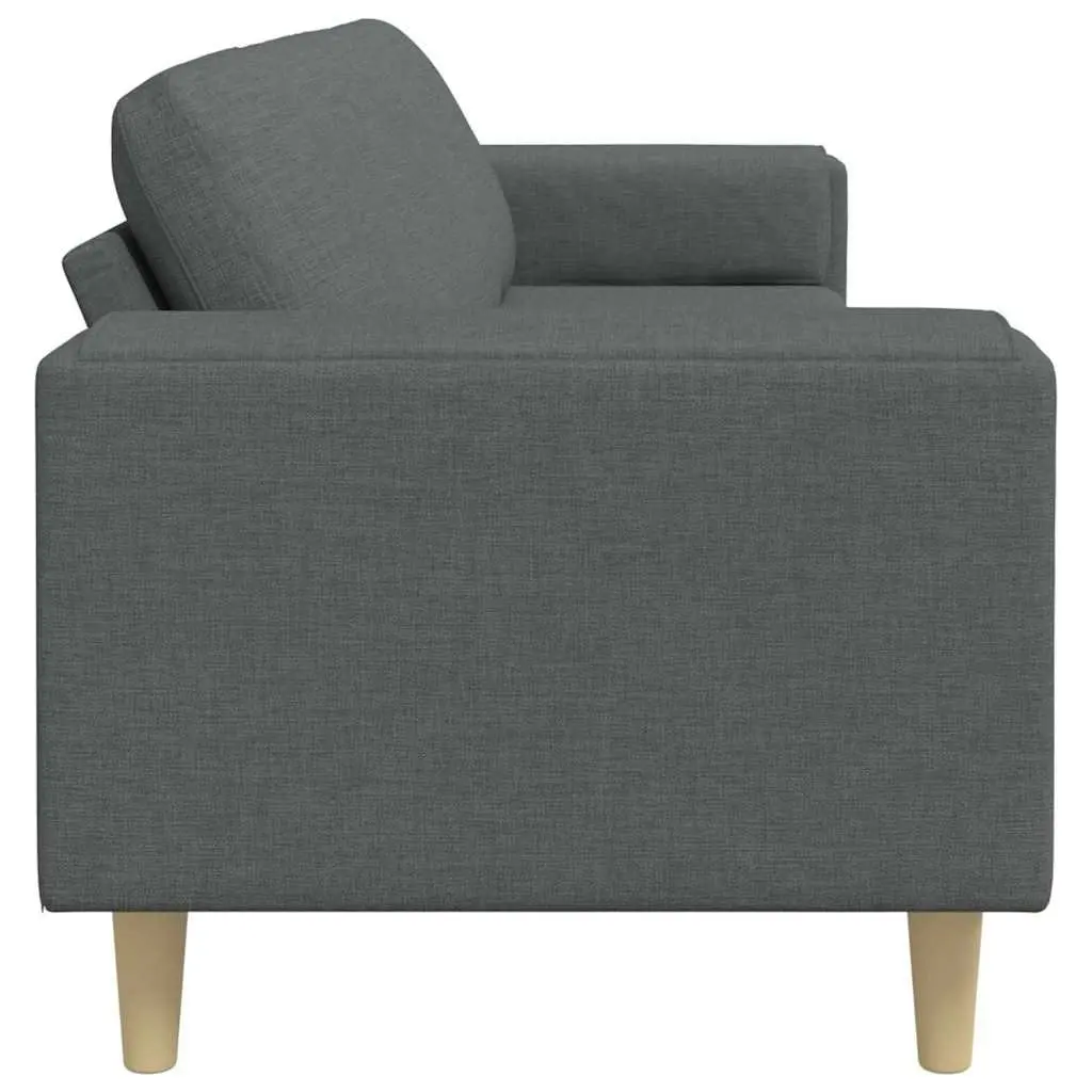 Sofa Modern Dark Grey 250cm Polyester