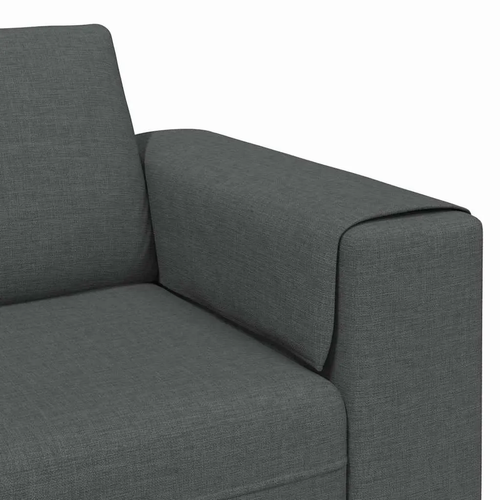 Sofa Modern Dark Grey 250cm Polyester