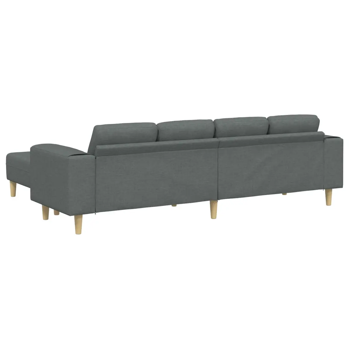 3 Piece Modern Couch Set Grey Polyester Upholstery Foam Cushion