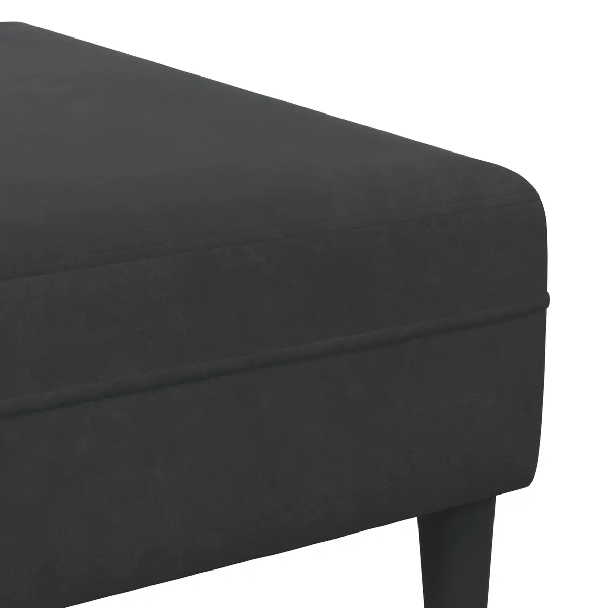 Sofa Modern 3 Piece Black Polyester Upholstery Foam-filled Cushions Armrests