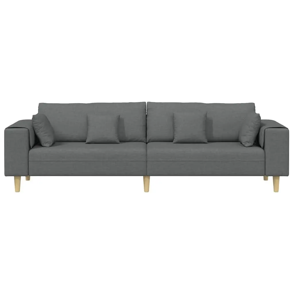 Fabric Sofa Modern Grey 250cm Plywood Spring Support