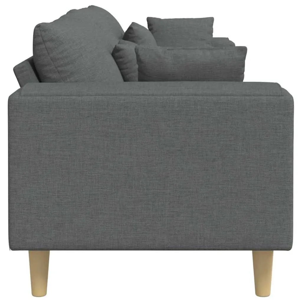 Fabric Sofa Modern Grey 250cm Plywood Spring Support