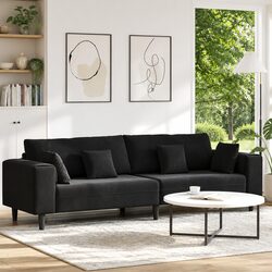 Black Velvet Sofa for Modern Living Spaces