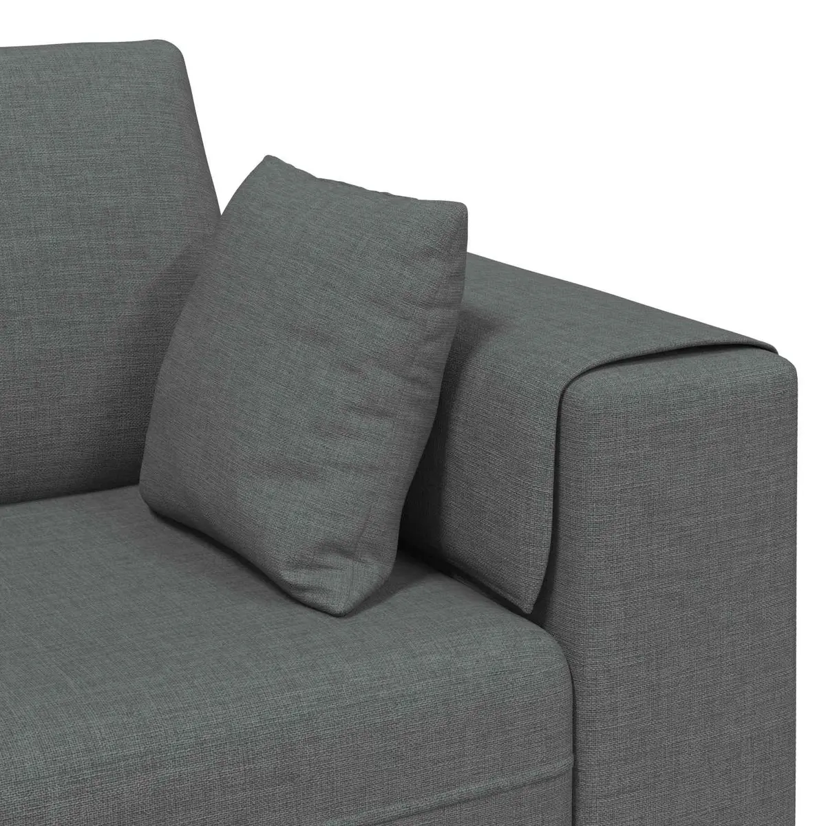 Sofa Modern Grey Fabric 3-Piece Set Living Room Furniture