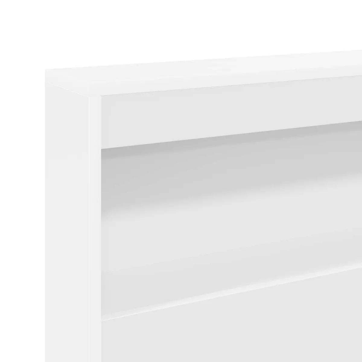 Storage Headboard with Shelves White 160cm Modern Bedroom Furniture Engineered