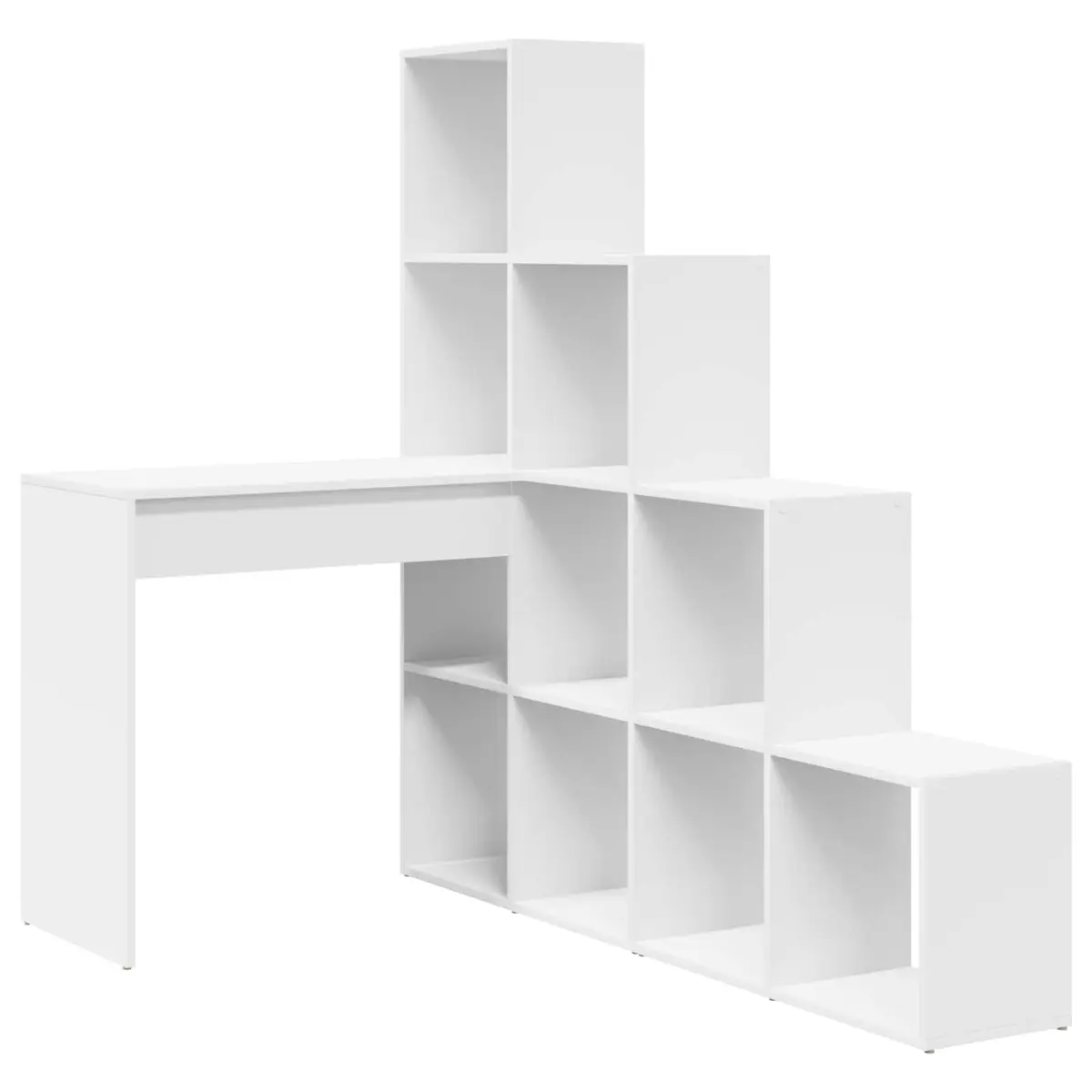 Corner Desk White 101.5 x 149.5 x 149.5 cm Engineered Wood Storage Shelves
