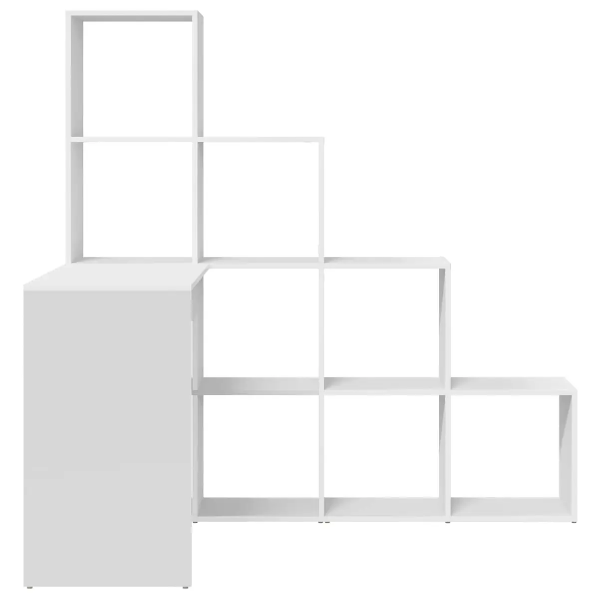 Corner Desk White 101.5 x 149.5 x 149.5 cm Engineered Wood Storage Shelves