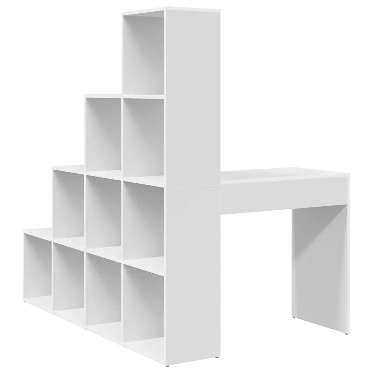 Corner Desk White 101.5 x 149.5 x 149.5 cm Engineered Wood Storage Shelves