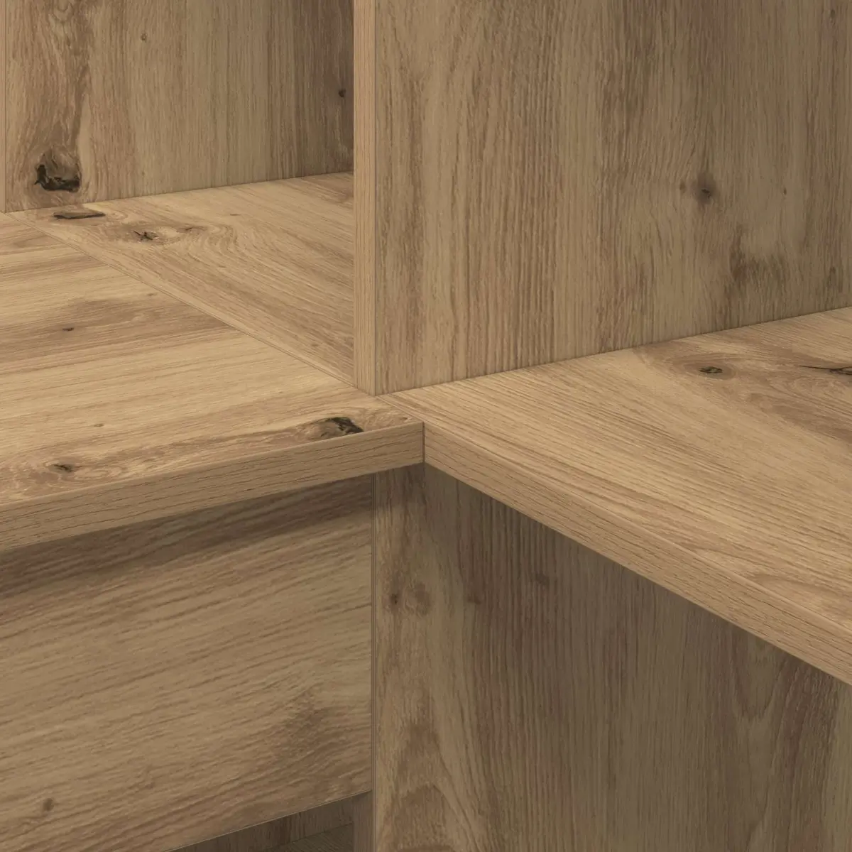 Corner Desk with Storage Shelves Brown Engineered Wood Home Office Workspace