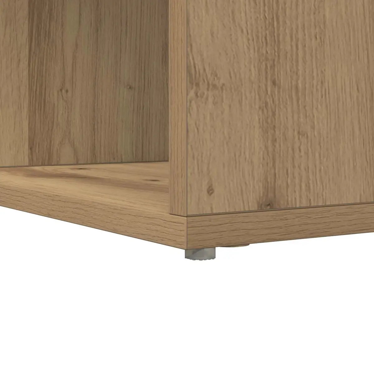 Corner Desk with Storage Shelves Brown Engineered Wood Home Office Workspace