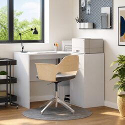 Stylish Corner Desk with Drawer in White