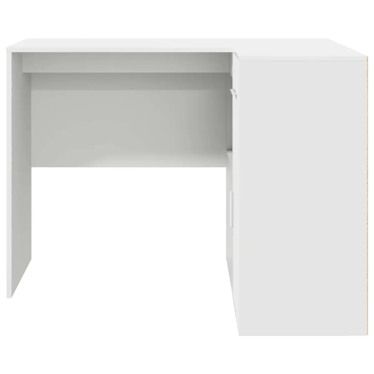 Corner Desk with Drawer in White