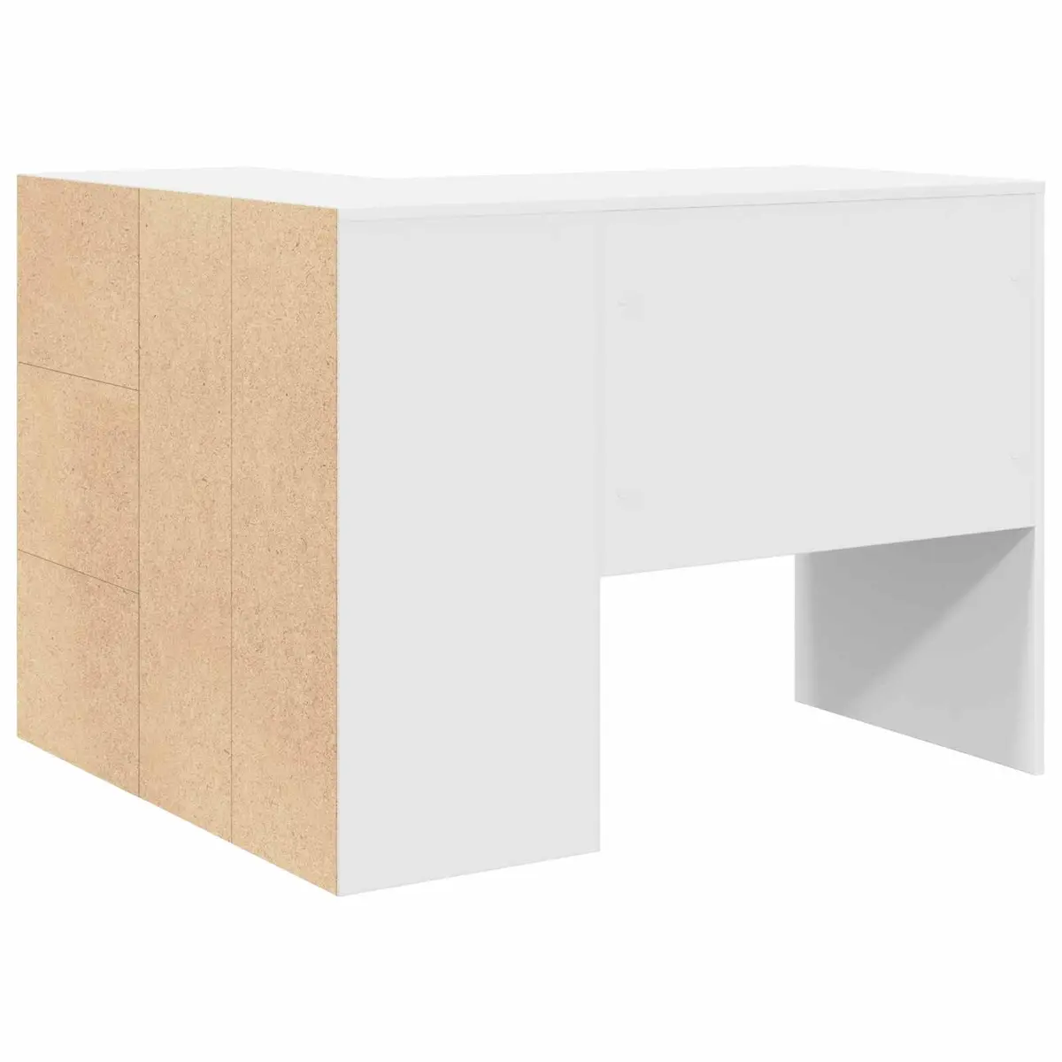 Corner Desk with Drawer in White