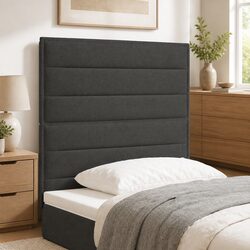 Adjustable Height Headboard 80cm in Dark Grey Fabric
