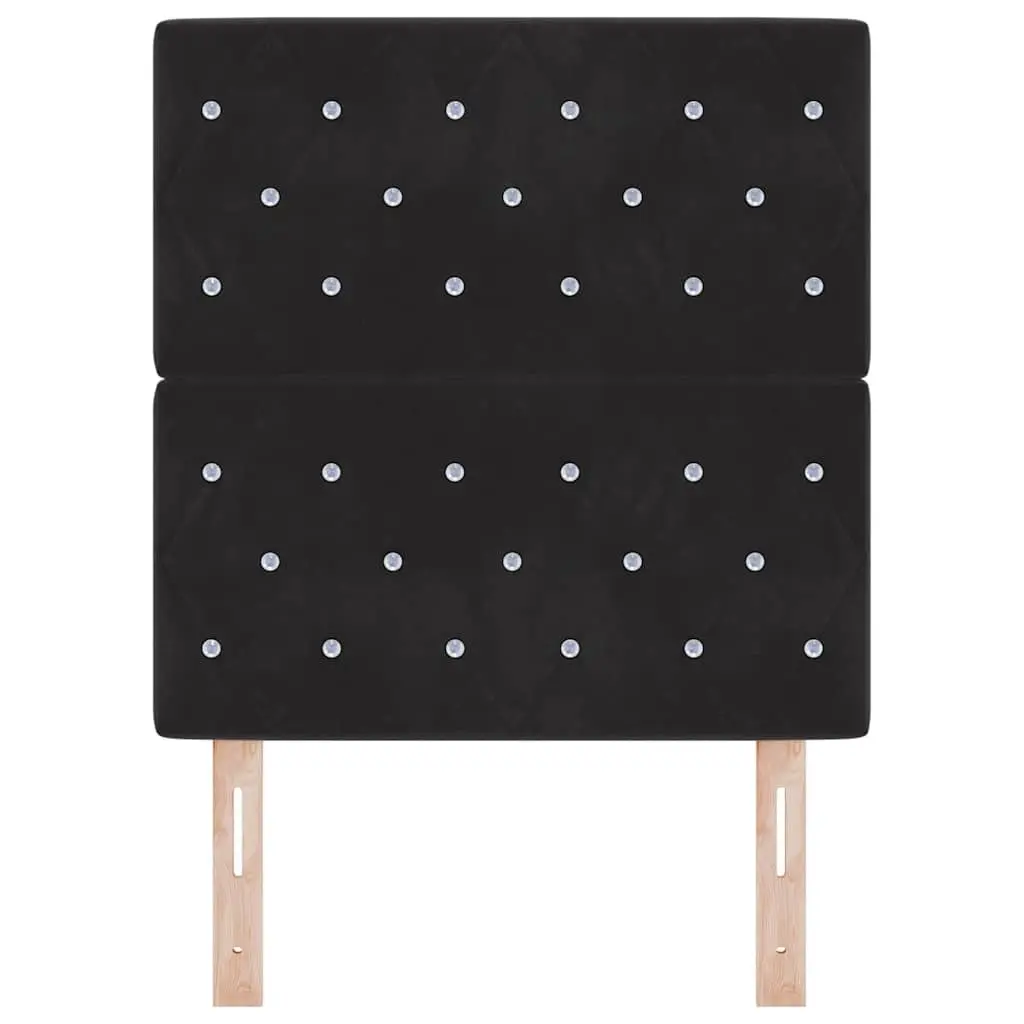 Black Velvet Upholstered Headboard 80cm for Modern Bedrooms