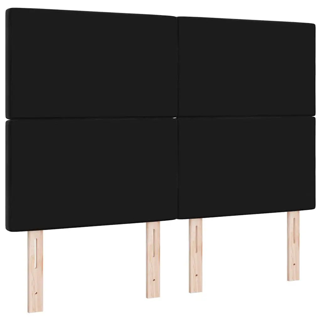Headboard Black Velvet 160cm Modern Upholstered Engineered Wood