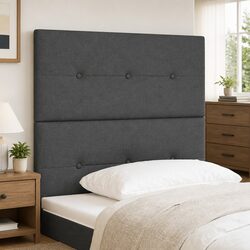 Modern Grey Height-Adjustable Headboard for Comfort