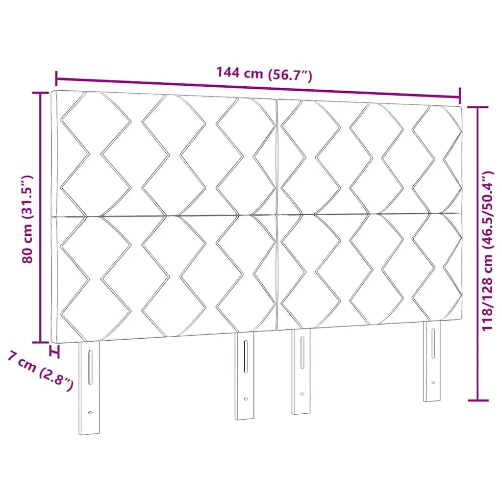 Black Velvet Headboard Modern 144cm Upholstered Adjustable