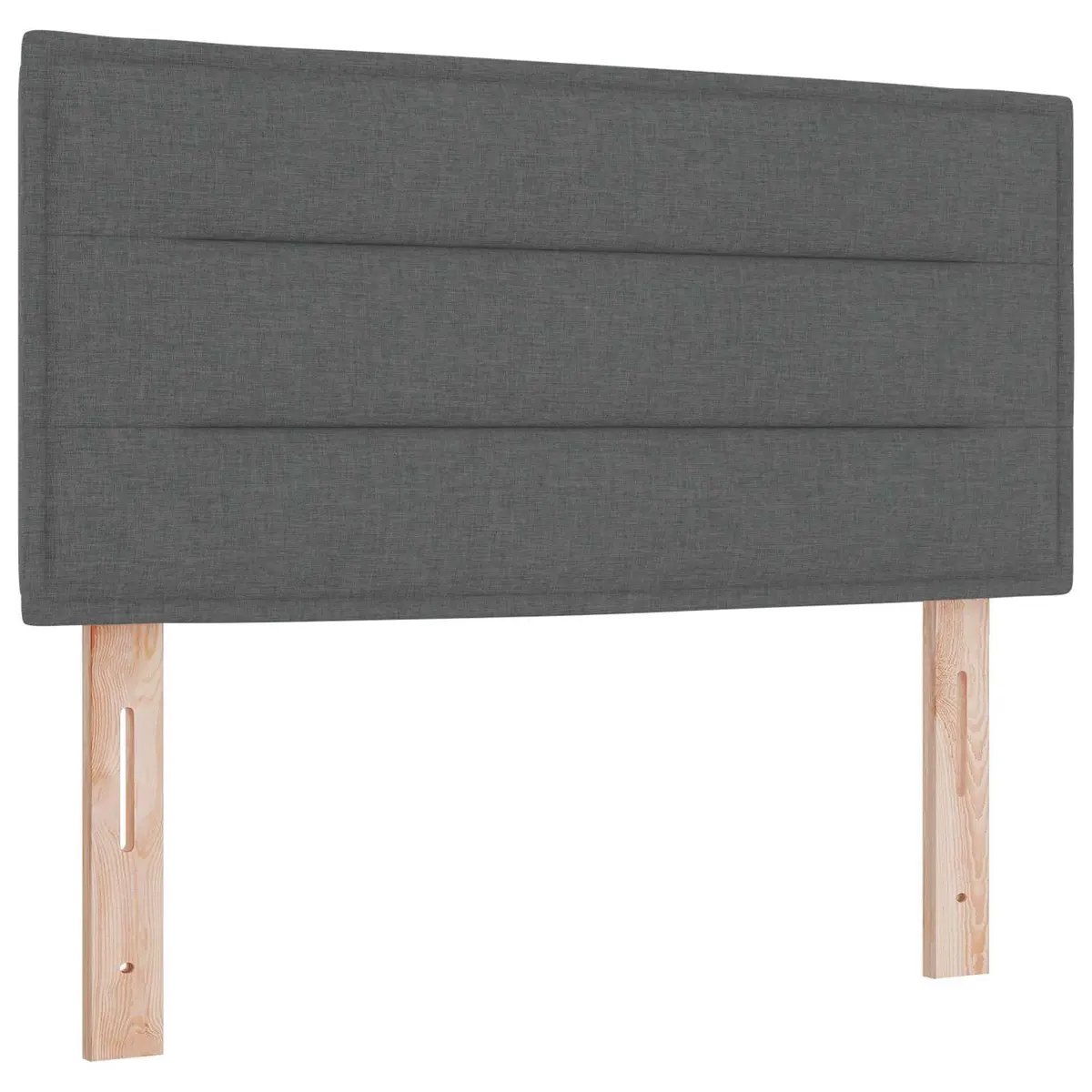 Adjustable Height LED Headboard 100cm Dark Grey Fabric