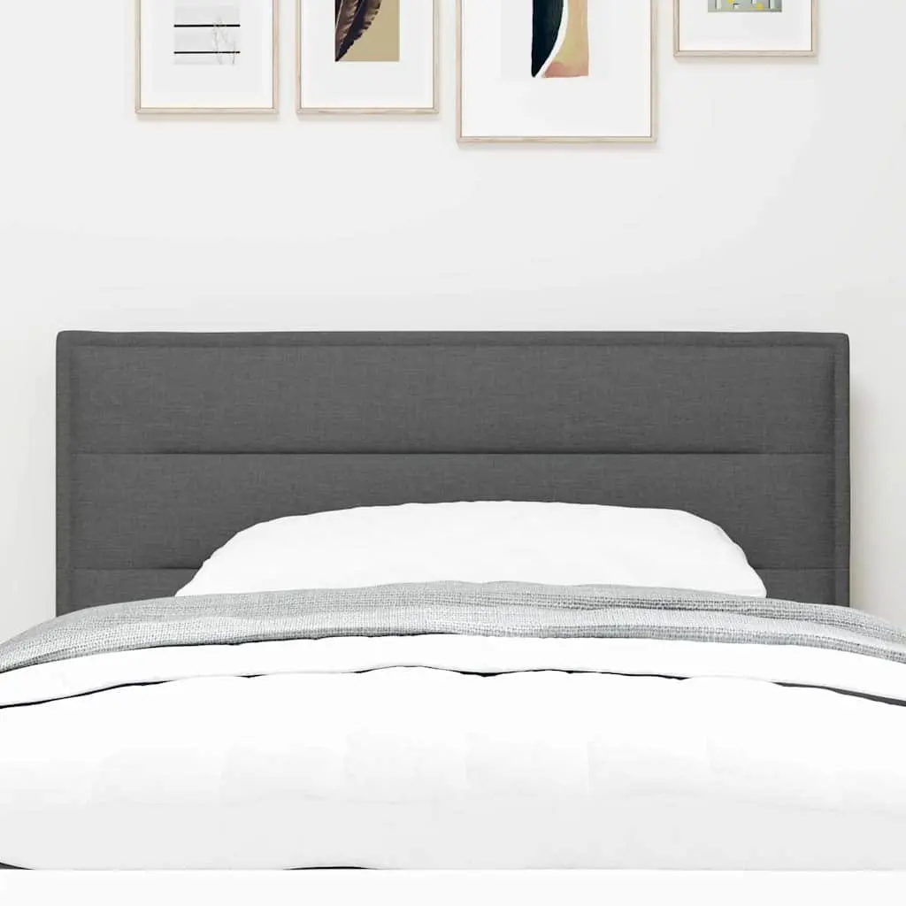 Adjustable Height LED Headboard 100cm Dark Grey Fabric