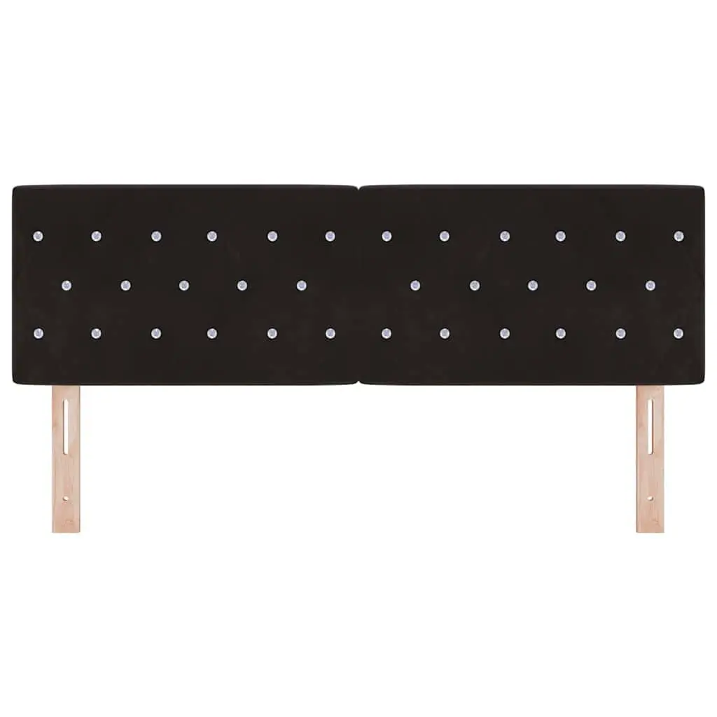 Adjustable Black LED Headboard with RGB Strip Lights 160 cm