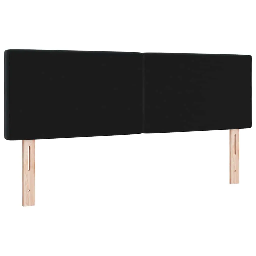 Adjustable Black LED Headboard with RGB Strip Lights 160 cm