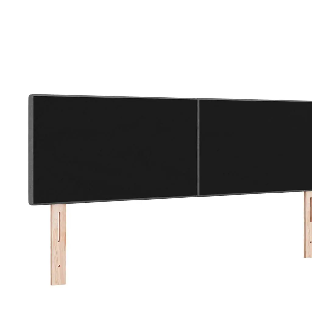 LED Headboard with Strip Lights Grey Fabric 160cm Adjustable Height Bedroom