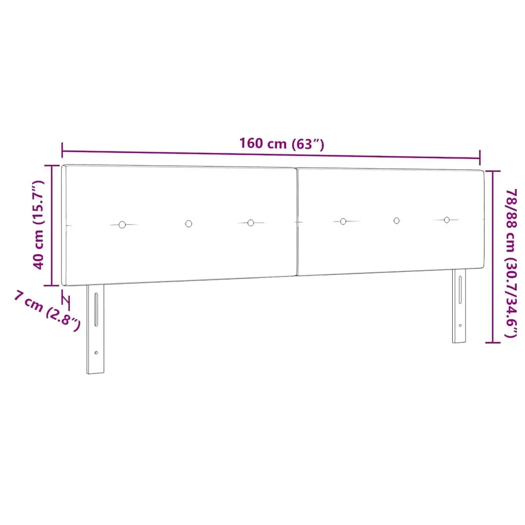 LED Headboard with Strip Lights Grey Fabric 160cm Adjustable Height Bedroom