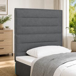 Dark Grey LED Headboard with RGB Strip Lights 80 cm