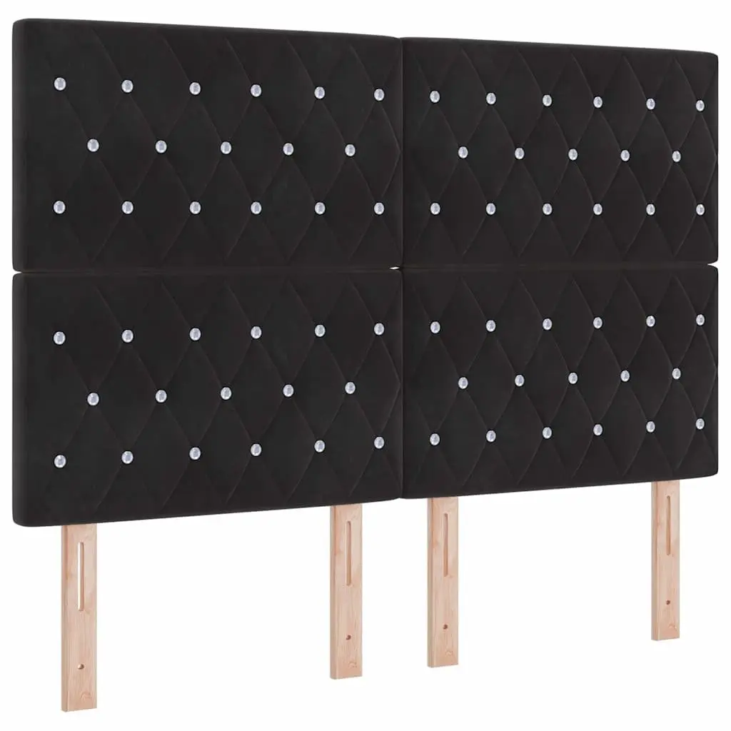 Adjustable Black LED Headboard with RGB Strip Lights
