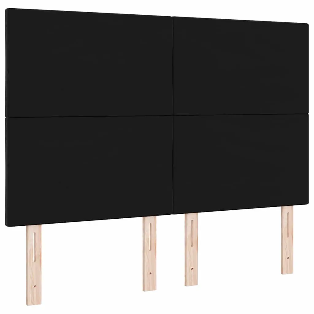 LED Headboard Black Velvet 144cm Upholstered Bedroom Modern with RGB Lighting
