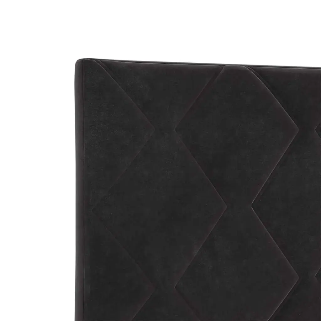 LED Headboard Black Velvet 144cm Upholstered Bedroom Modern with RGB Lighting