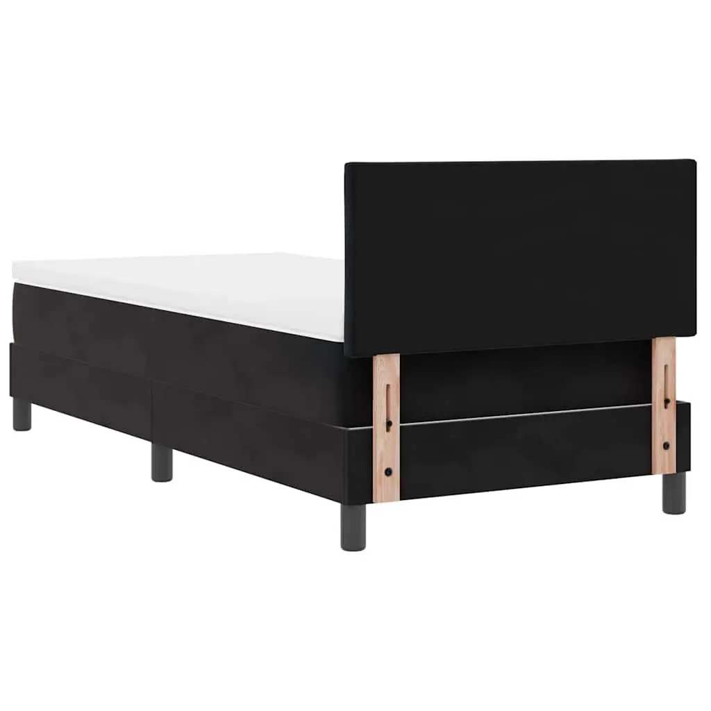 Box Spring Bed Black and White 107 x 203 cm Modern Furniture Frame