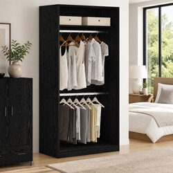 Durable Black Oak Wardrobe: Built to Last
