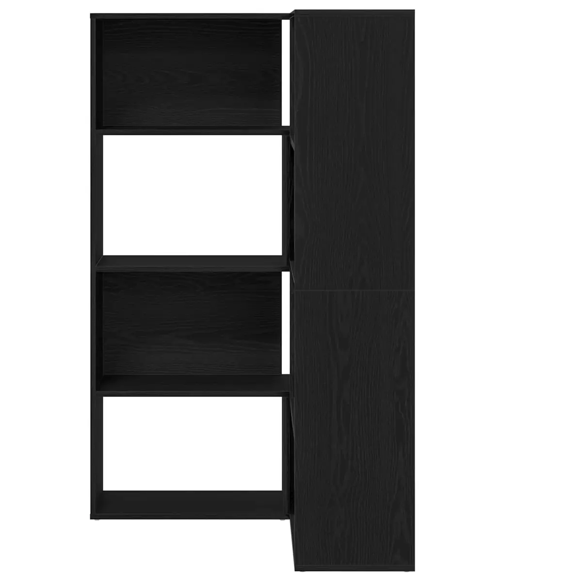 Black Oak 6-Tier Wardrobe Cabinet 85 x 85 x 140 cm