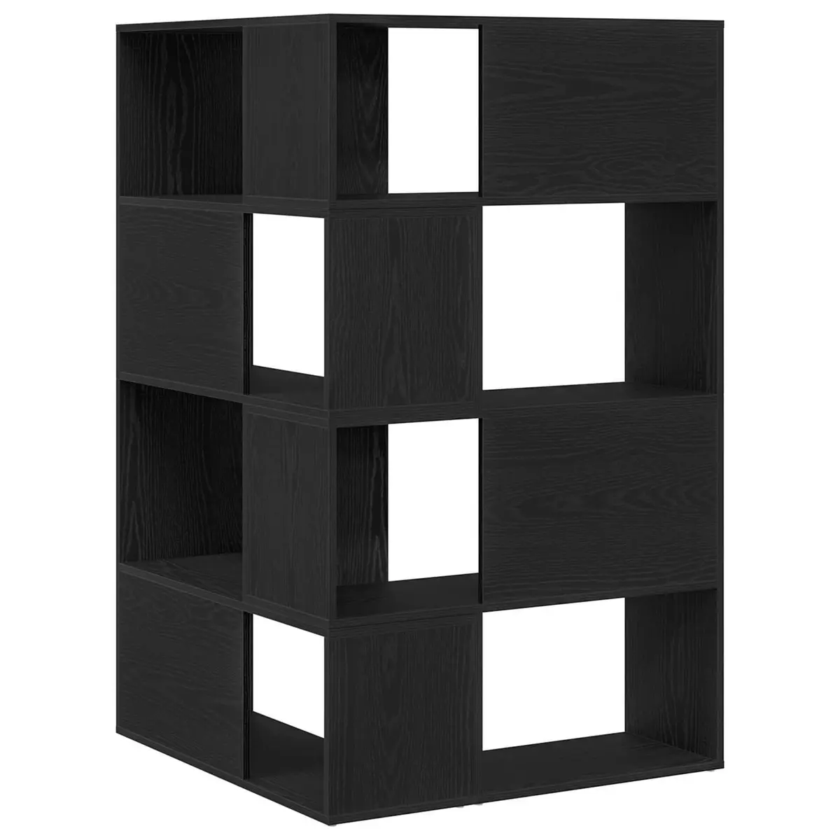 Black Oak 6-Tier Wardrobe Cabinet 85 x 85 x 140 cm
