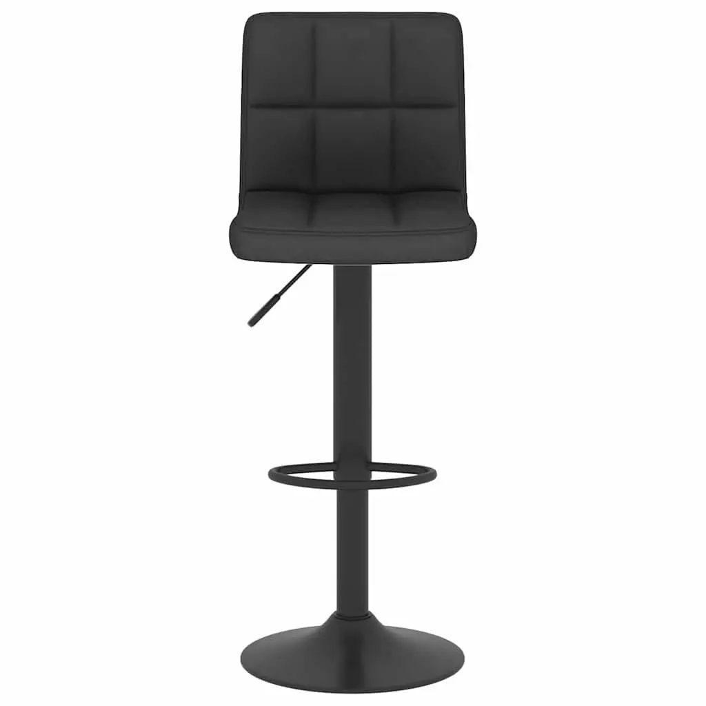 Black Fabric Adjustable Bar Stools Set