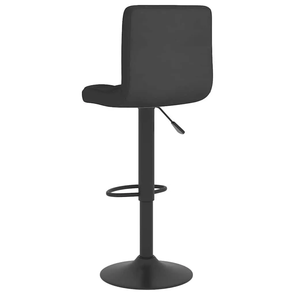 Black Fabric Adjustable Bar Stools Set