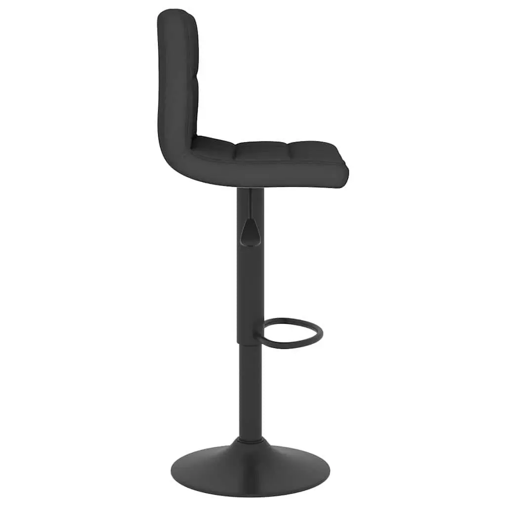 Black Fabric Adjustable Bar Stools Set