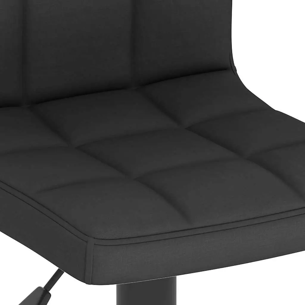 Black Fabric Adjustable Bar Stools Set