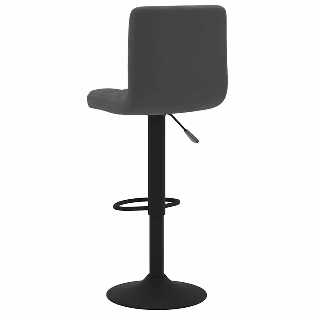 Bar Stools 2 pcs Black Velvet Swivel Counter Height Adjustable Chrome Base